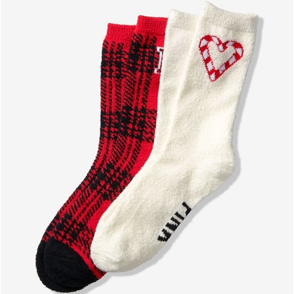 Victoria's Secret Accessories - Nwt Victoria's Secret Two Pairs Of Cozy Socks
